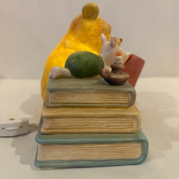 Vintage Disney Classic Winnie Pooh Piglet Book Reading Night Light Nursery Lamp - Picture 4 of 10
